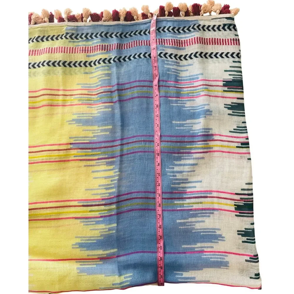 Boho Chic Mixed Pattern Tassel Scarf Wrap